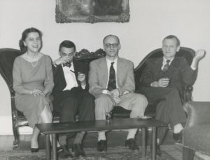 Brigitte Alexander with her three brothers